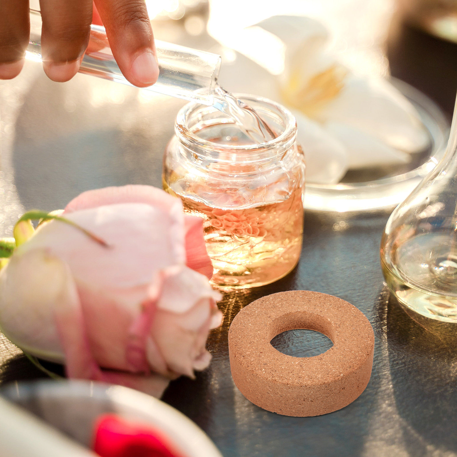 Lab Equipment - Cork Flask Stand For Round Bottom