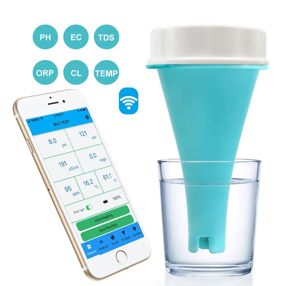Ph Meter Digital Water Tester - 6 in 1 Water Quality Test
