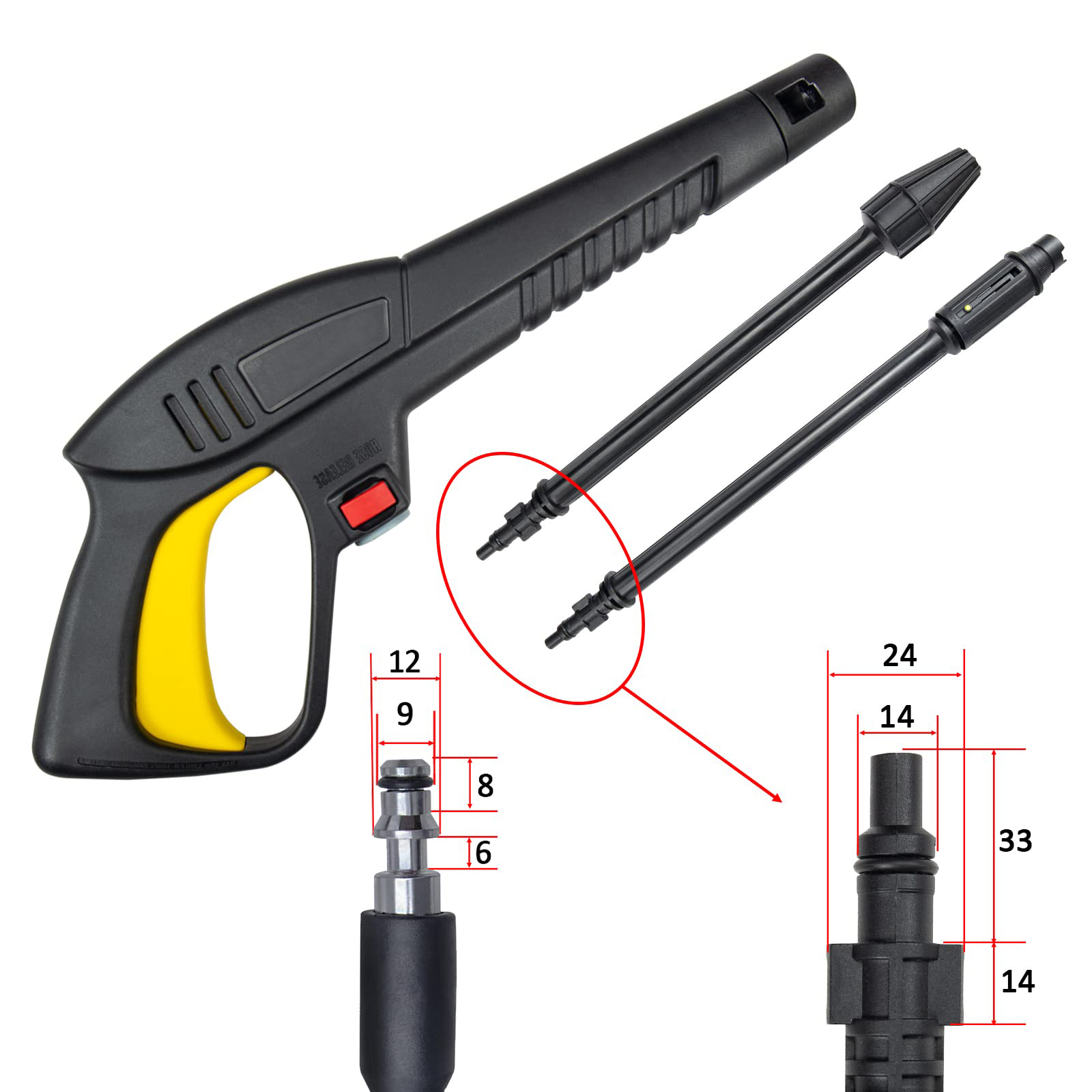 Pressure Washer Gun Lance Nozz - Vacuum Chamber Kit With Pump ulasan dan harga
