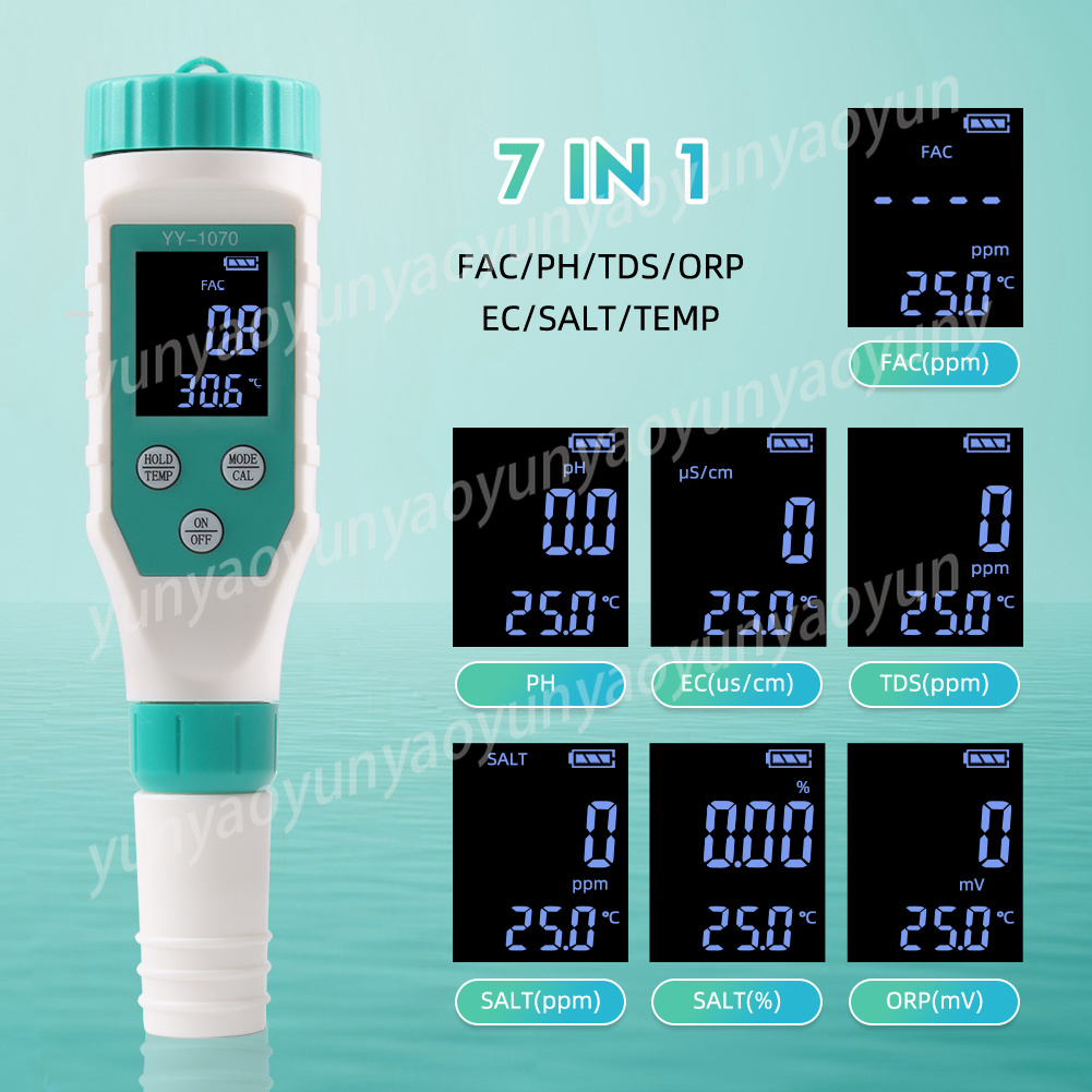 7 in 1 Digital Water Quality T - Ph Meter Digital Water Tester ulasan dan harga