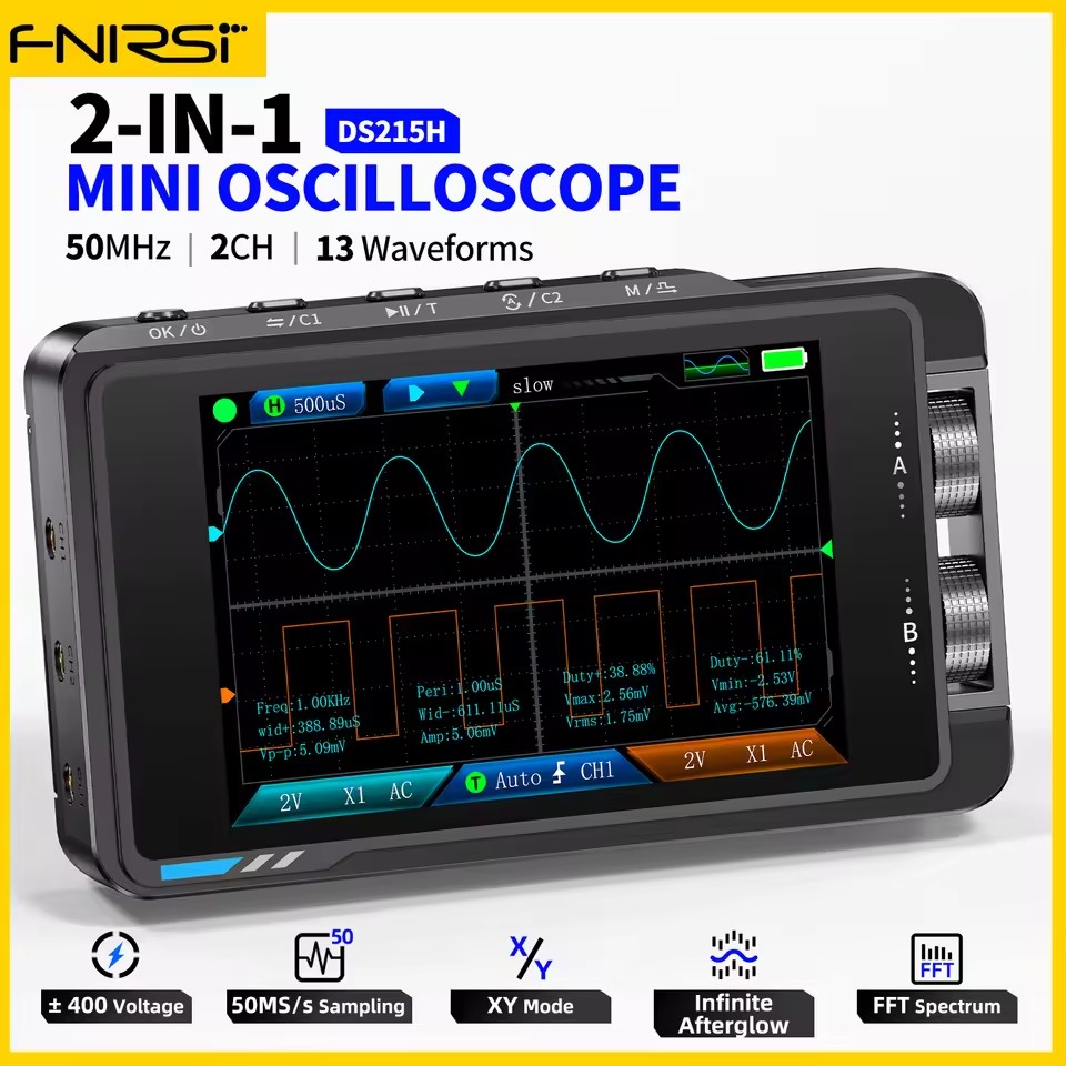 FNIRSI DS215H Handheld Small H - Fnirsi Digital Oscilloscope Handheld ulasan dan harga
