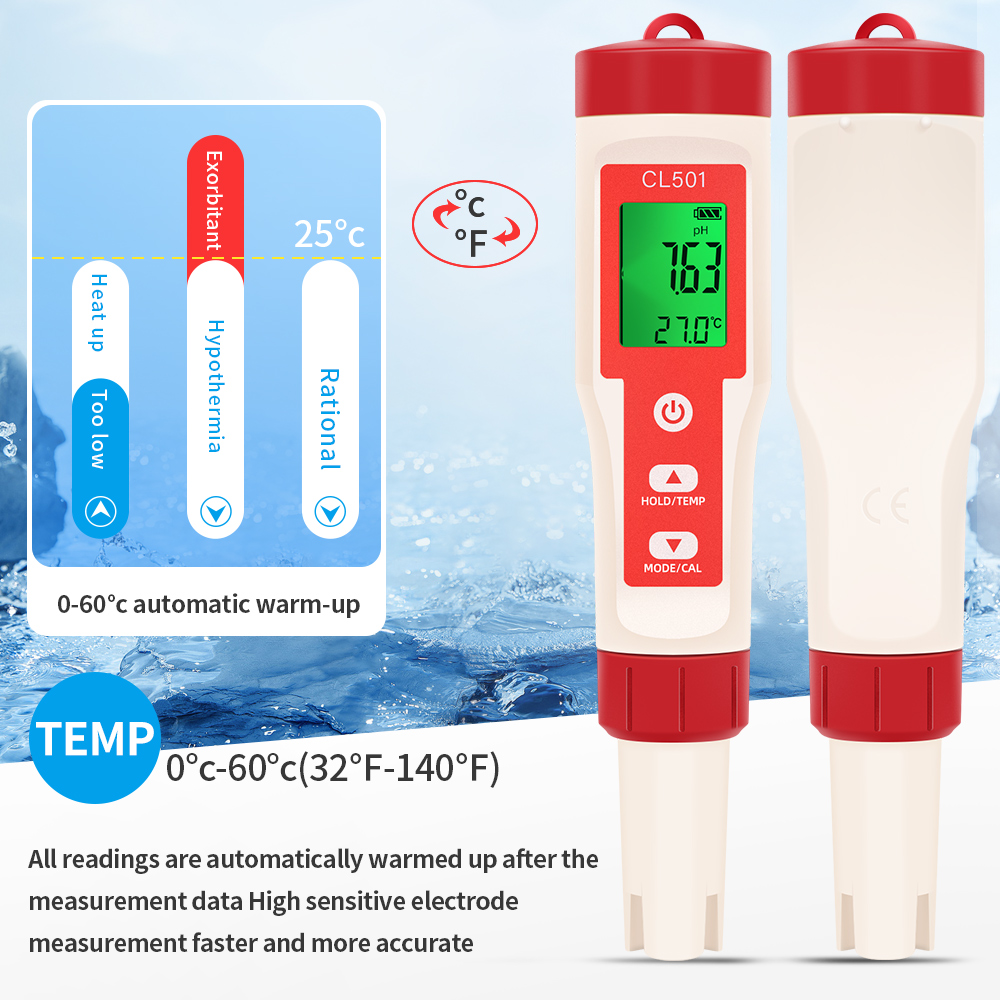 PH/CL2/H2/ORP/Temperature Mete - Ph Meter Digital Water Tester ulasan dan harga