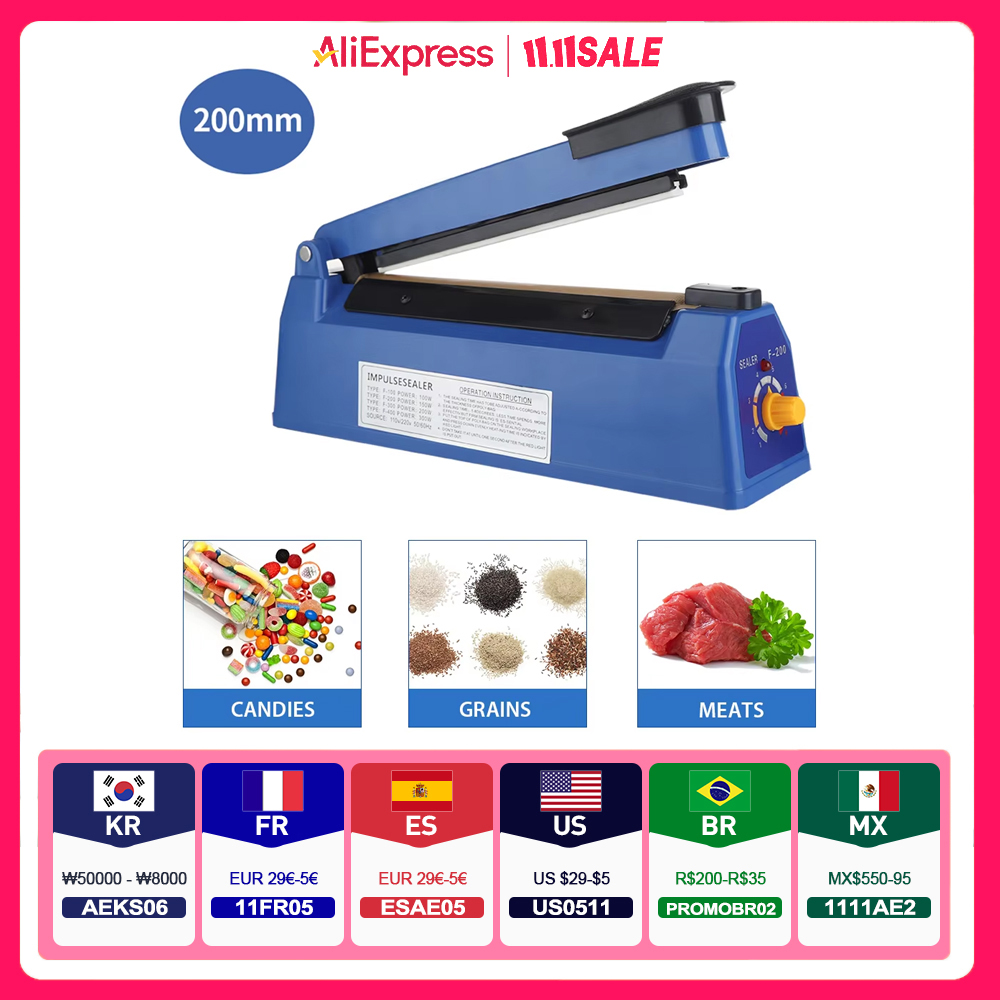 Impulse Sealer Manual Heat Sea - Plastic Bag Impulse Heat Sealer ulasan dan harga