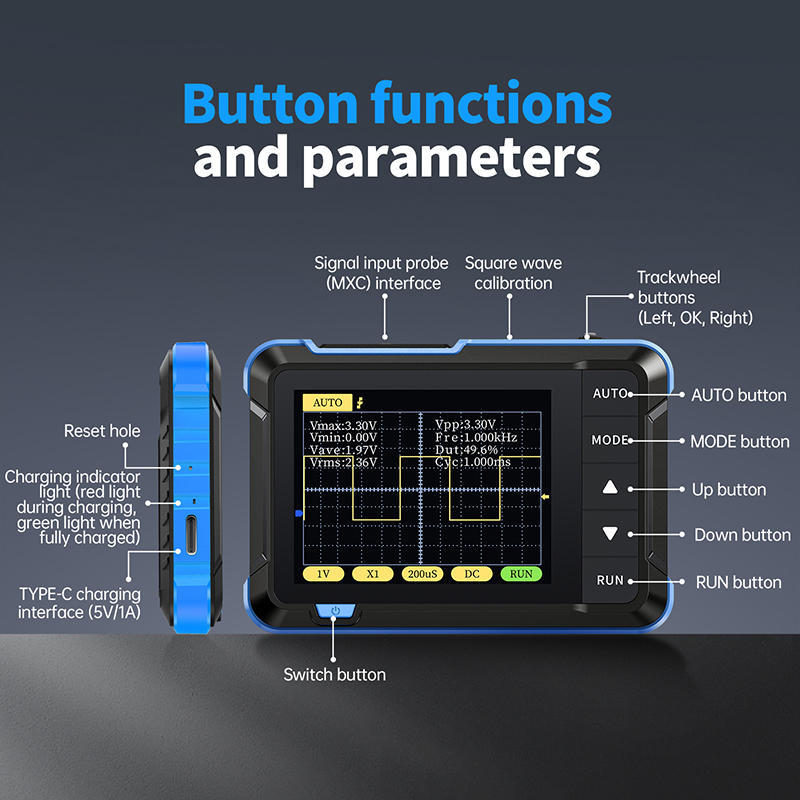 FNIRSI DSO152 Mini Handheld Di - Fnirsi Digital Oscilloscope Handheld ulasan dan harga