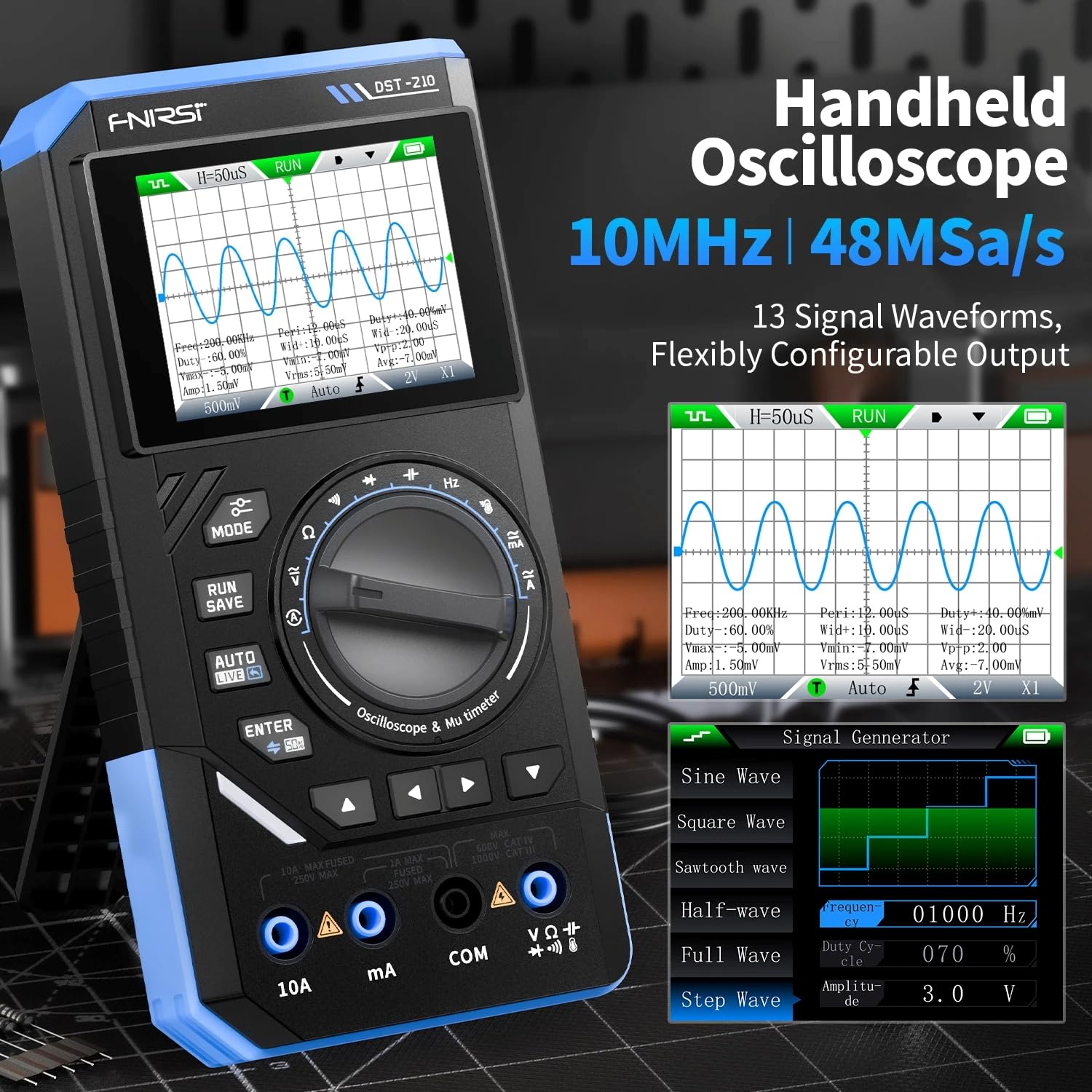 FNIRSI DST-210 Handheld Oscill - Fnirsi Digital Oscilloscope Handheld ulasan dan harga
