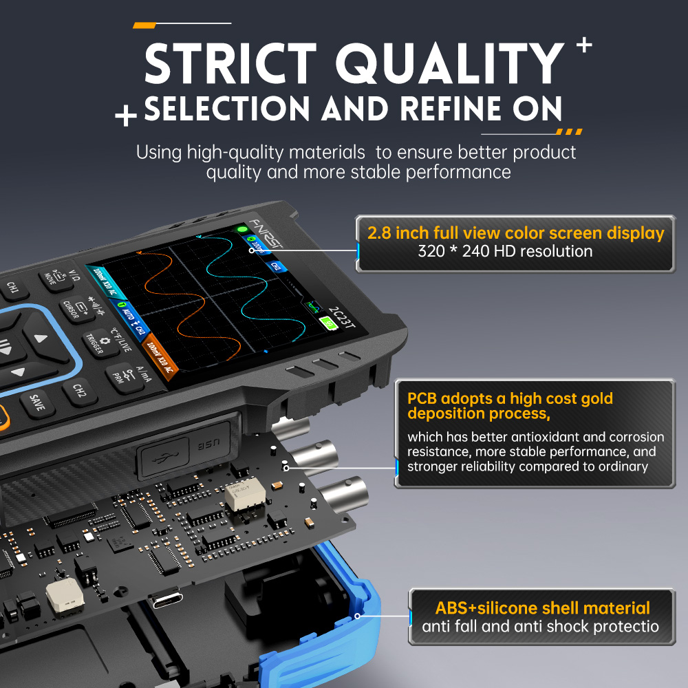 FNIRSI 2C23T Handheld Digital  - Fnirsi Digital Oscilloscope Handheld ulasan dan harga