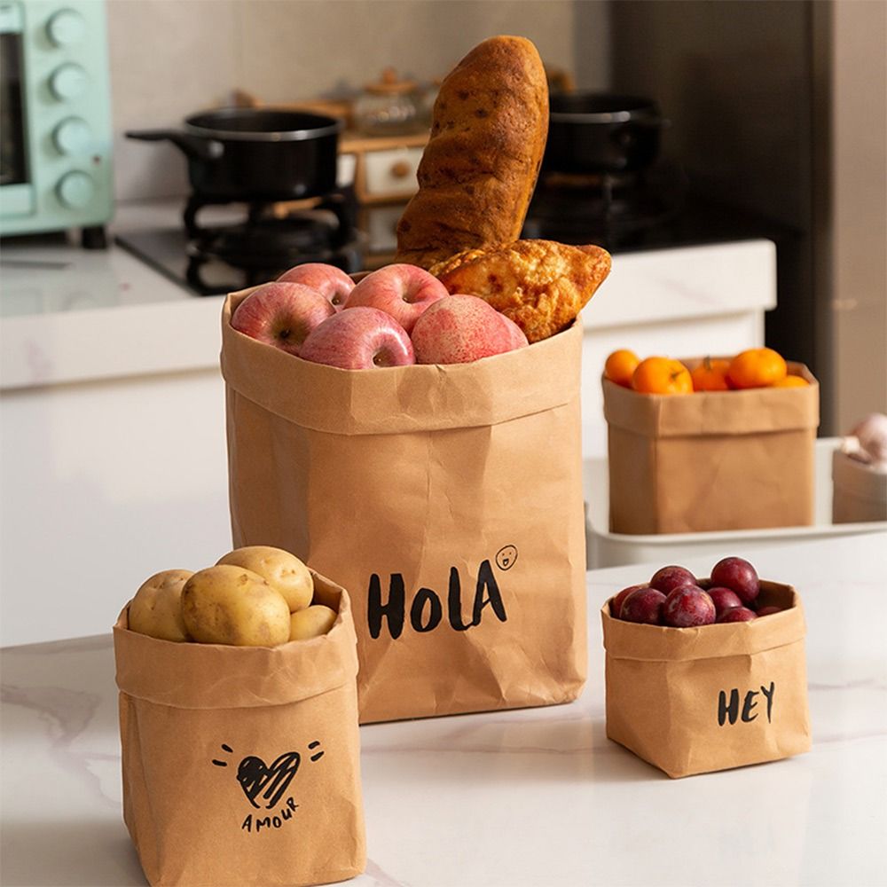 Reusable Kraft Paper Bag Large - Packaging ulasan dan harga