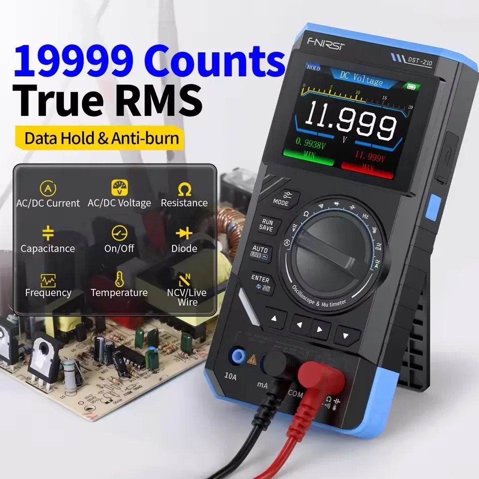 DST210 3-in-1 Digital Multimet - Fnirsi Digital Oscilloscope Handheld ulasan dan harga