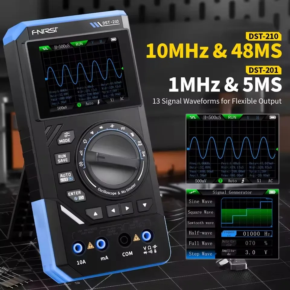 DST210 3-in-1 Digital Multimet - Fnirsi Digital Oscilloscope Handheld ulasan dan harga